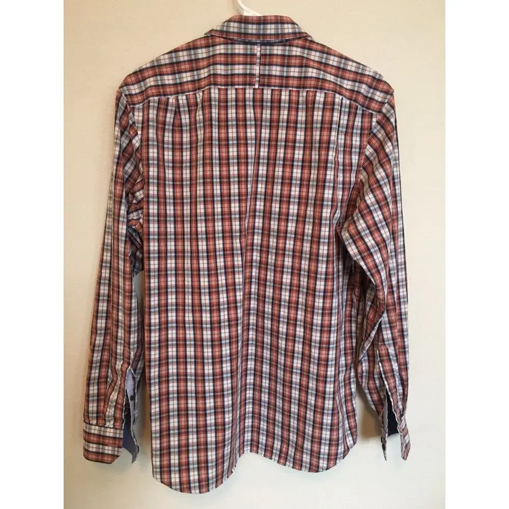 Banana Republic Men's Medium Plaid Long Sleeve Button-Down Shirt Size‎ 15-15.5
